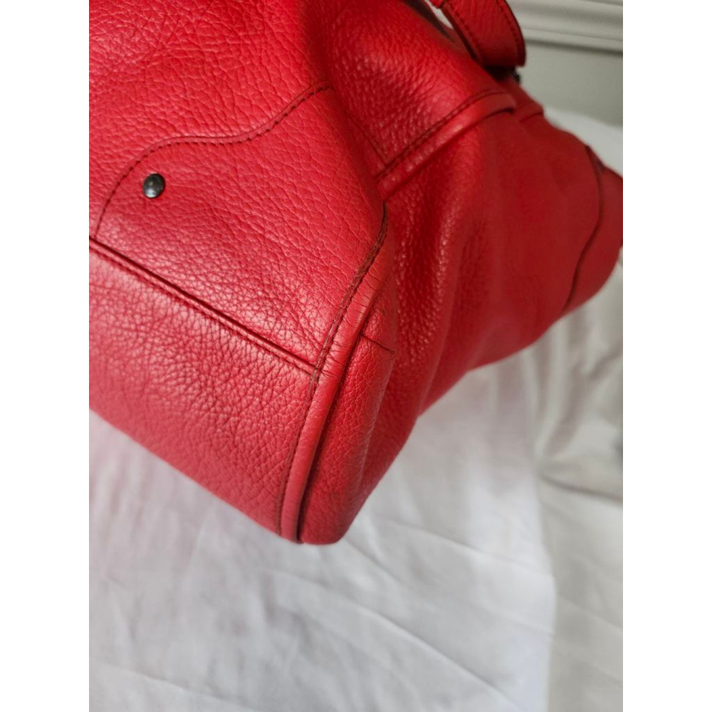 Coach Red Leather Tote Bag - Picture 8 of 12